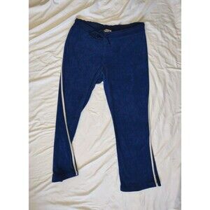 Sz L Vintage 90s Women’s Velour Velvet Track Pants Sweatpants